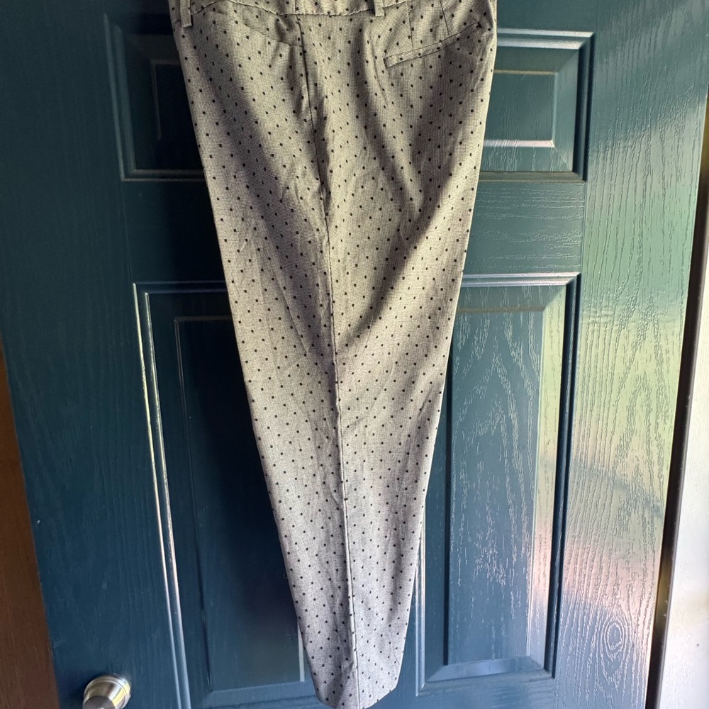 Talbots Gray Dress Pants with Polka square Pattern size 10p